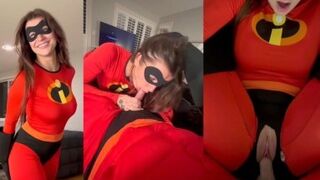 Leaked Ari Krystya's hot sex tape with Mr. & Mrs. Incredible!