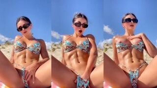 Caryn Beaumont's leaked beach finger fuck video: Caryn Beaumont squirts while getting her pussy finger fucked!