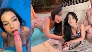 Hannah Jo's POV pool sex session with BG Pool - Watch OnlyFans!