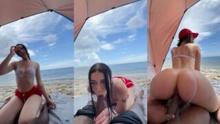 Auhneesh Nicole - Lifeguard Fucks Stranger On Beach