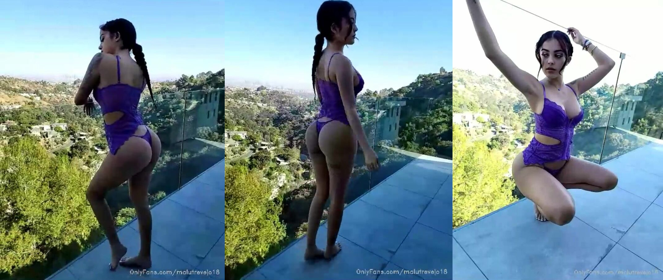 Malu Trevejo Purple Ass Lingerie Shoot Onlyfans Video