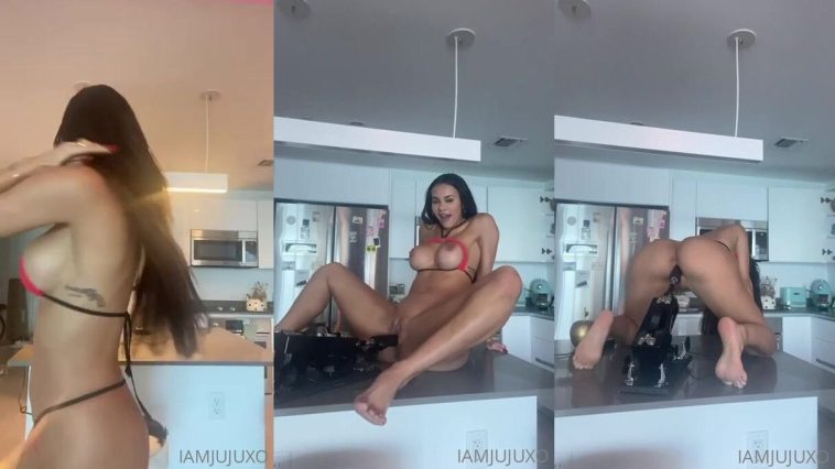 IAmJuju Hot Chicks Fuck Sex Machine In The Kitchen