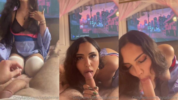 Layladeline Gives Sensual Blowjob To Thick Dick Onlyfans Video