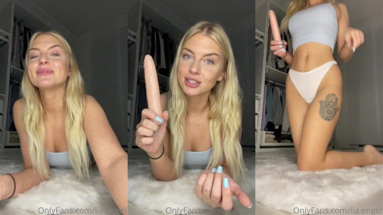 Lia.engel ONLYFANS LEAK Masturbates Her Shaved Pussy With A Small Dildo Video