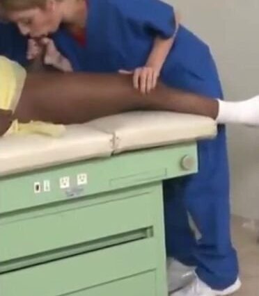 Nurse getting caught sucking bbc in the examination room.