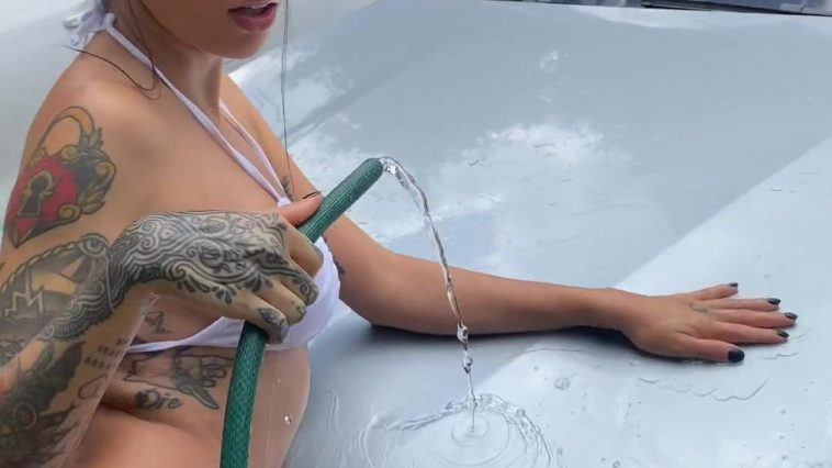 Sara Calixto Wearing A Minibikini And Teasing With Water Onlyfans Video