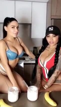 SeeBrittanya Naughty Friend Licking Boobs And Fucking Her Pussy With A Banana Video