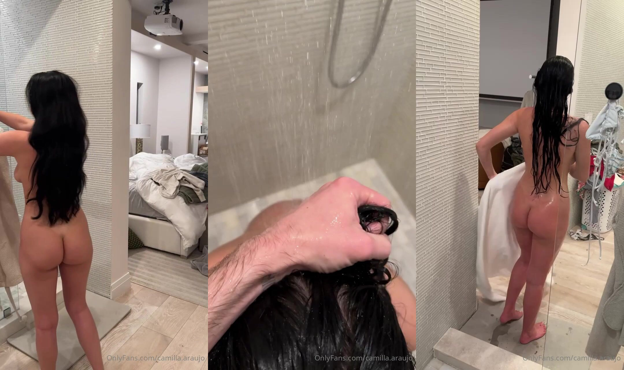 Camilla Araujo gives Head In The Shower OnlyFans Video