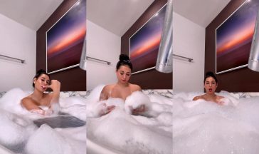 Samfrank Playing Boobs With Soap In Bathtub Video